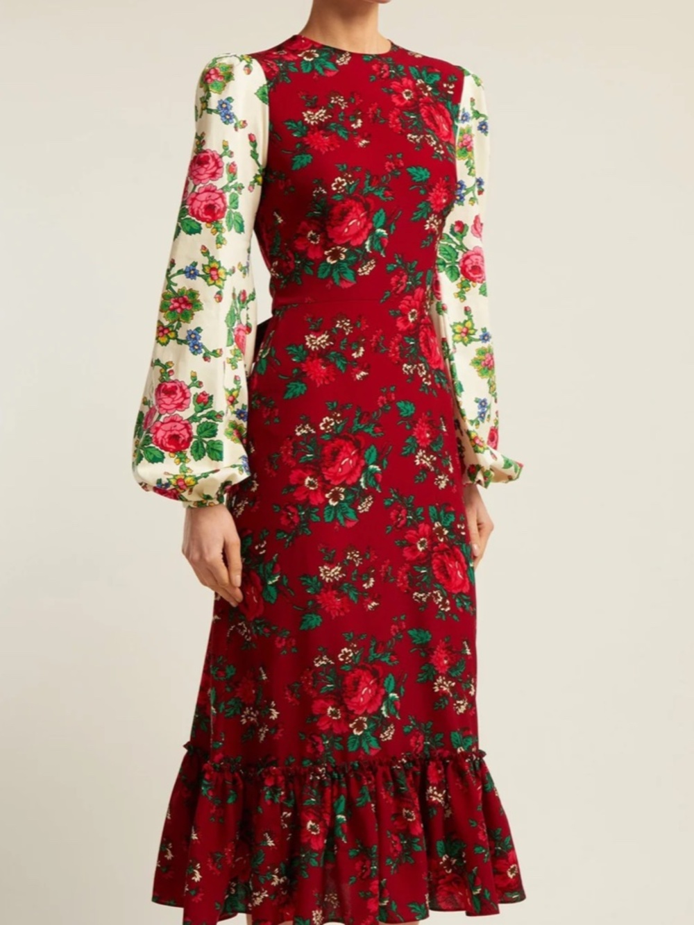 The Vampire's Wife Gypsy Floral 'Belle' Dress, Long Sleeve, Midi, Size 8UK, 4US